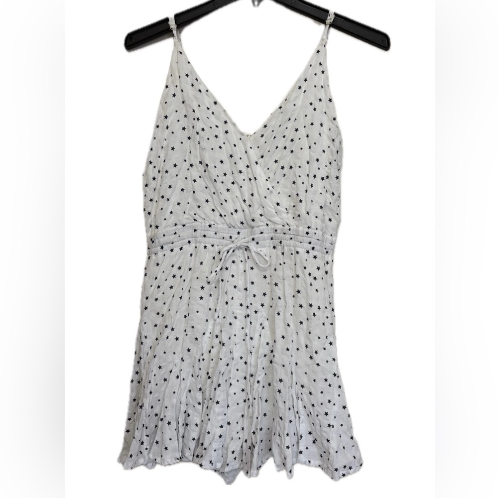 White Star Print Romper